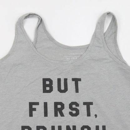 Preloved Primark Womens Grey   Basic Tank Size 12 - Detail