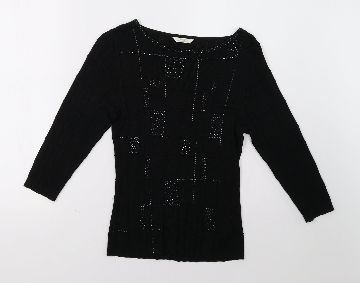 Marks and Spencer Womens Black   Pullover Sweatshirt Size 14