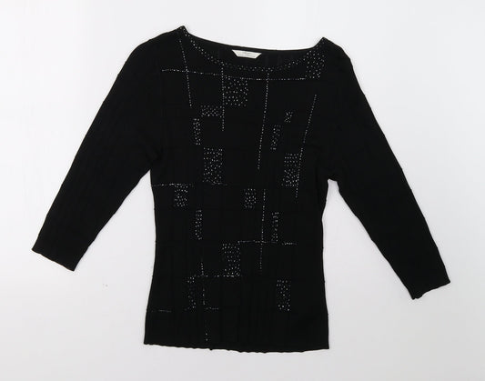 Marks and Spencer Womens Black   Pullover Sweatshirt Size 14