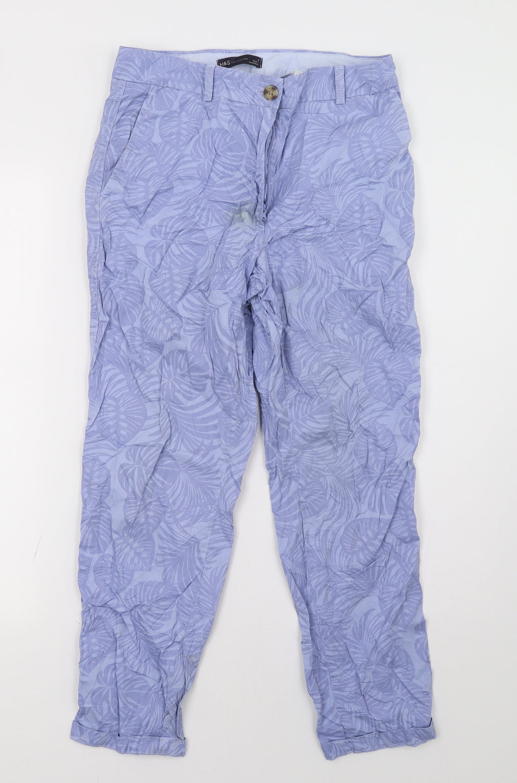 Marks and Spencer Womens Purple   Trousers  Size 8 L27 in