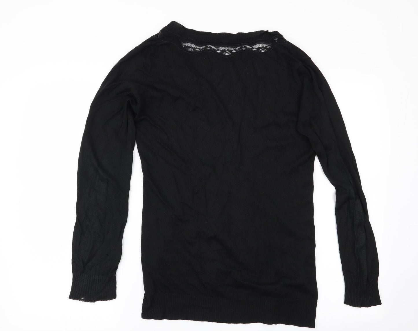 Lux Womens Black   Cardigan Jumper Size M