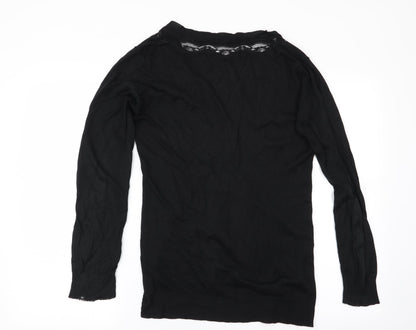 Lux Womens Black   Cardigan Jumper Size M