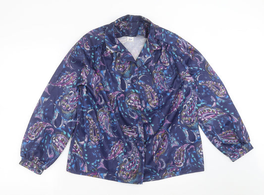 sartor Womens Blue Paisley  Basic Blouse Size 20