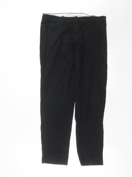 H&M Womens Black   Trousers  Size 10 L26 in