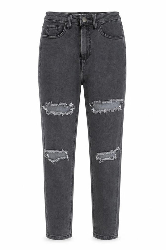 PRETTYLITTLETHING Womens Grey  Denim Skinny Jeans Size 8 L27 in