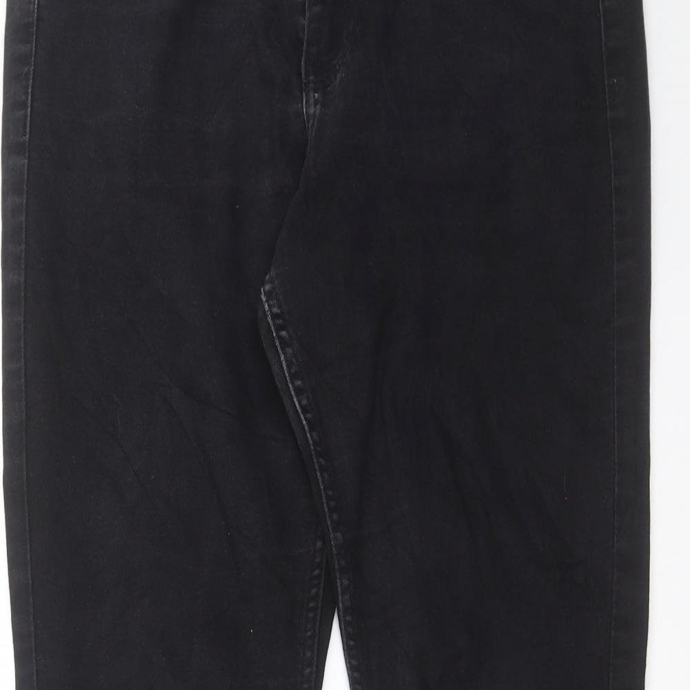 H&M Womens Black  Denim Skinny Jeans Size 10 L28 in