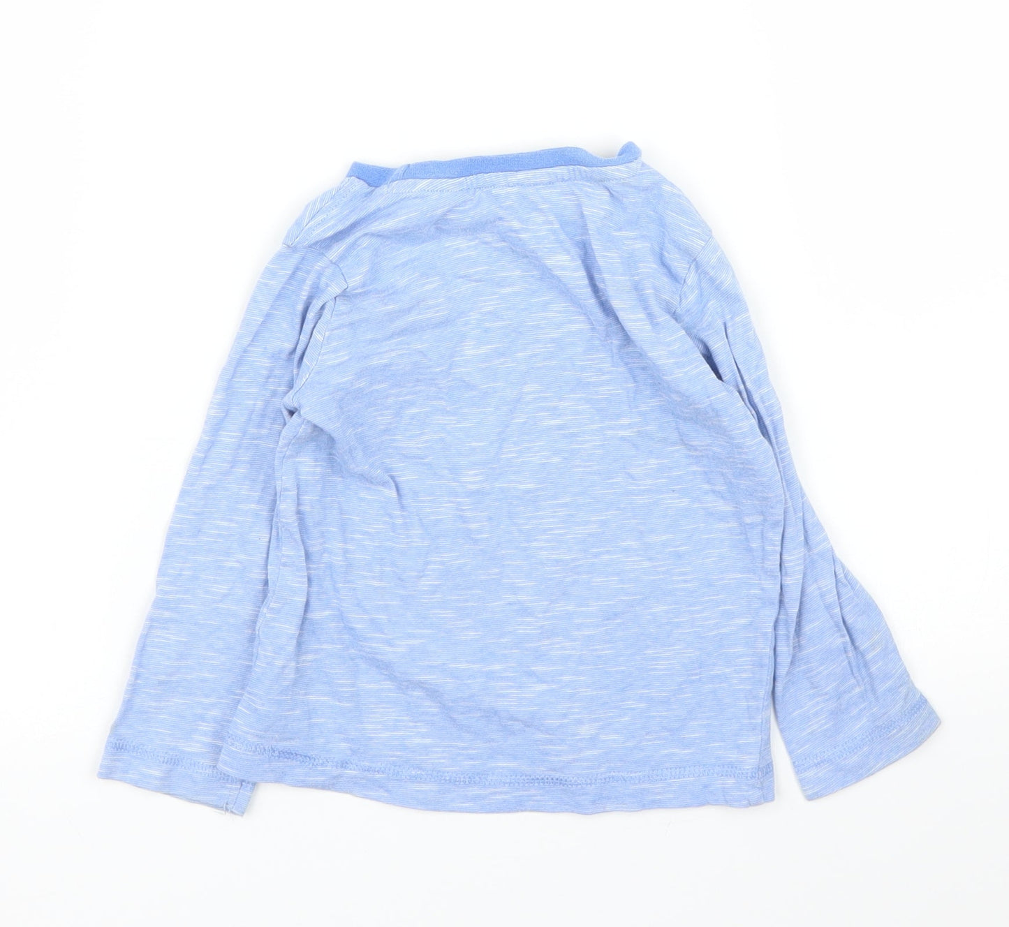 Mothercare Boys Blue Striped  Basic T-Shirt Size 12 Months