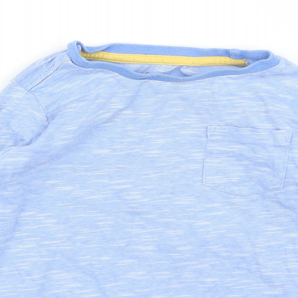 Mothercare Boys Blue Striped  Basic T-Shirt Size 12 Months