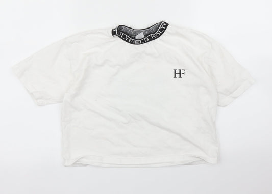 Holyfield Girls White   Cropped Blouse Size 12 Years