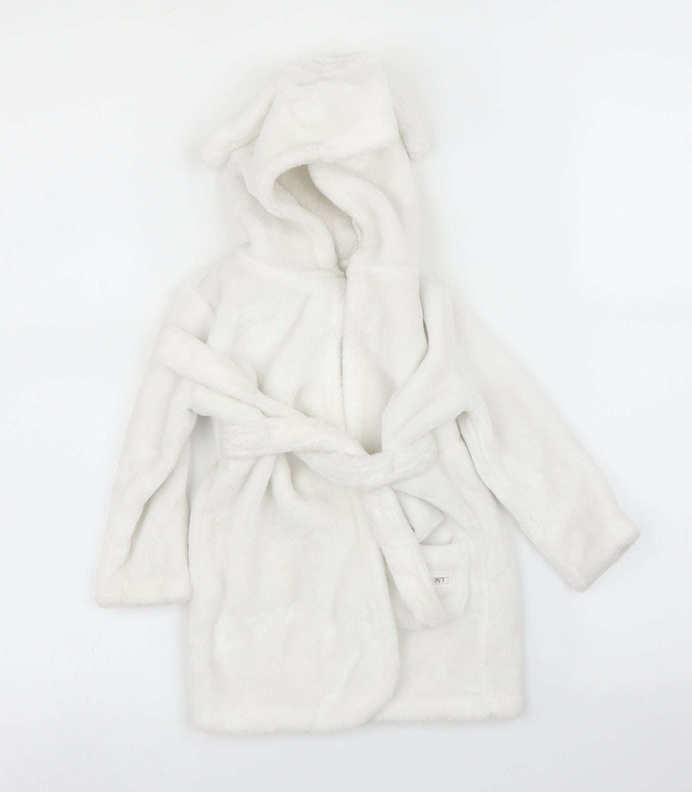 George Baby White Solid  Chemise Robe Size 9-12 Months