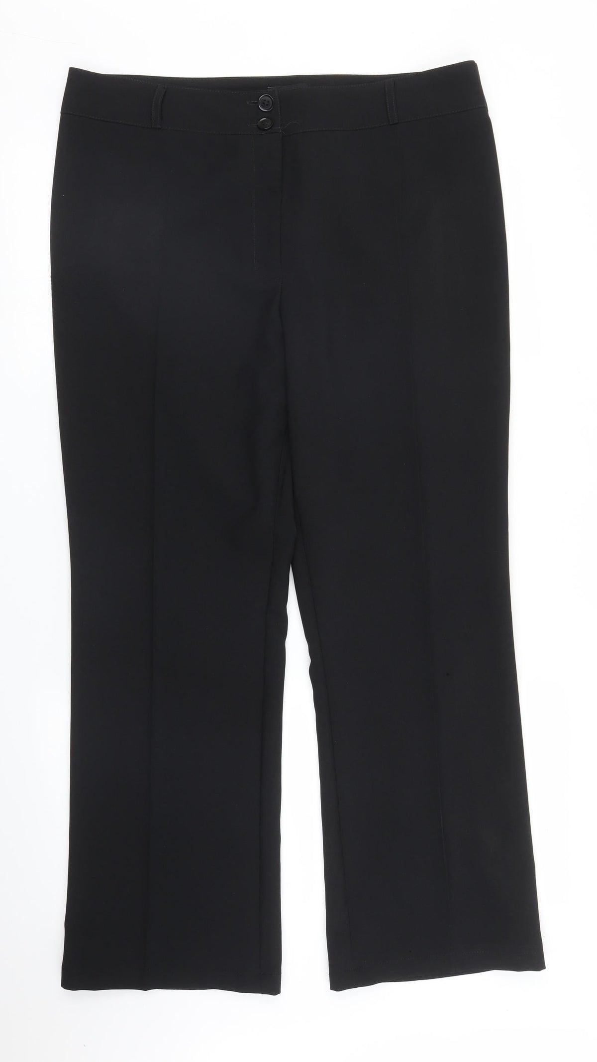 Papaya Womens Black   Trousers  Size 16 L27 in