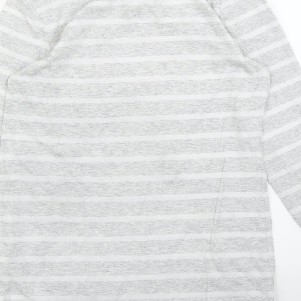 Old Navy Girls Grey Striped  Basic T-Shirt Size 14 Years