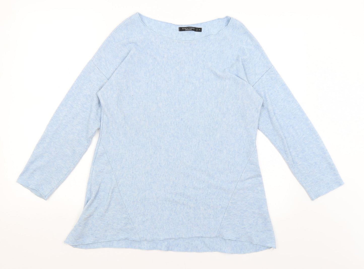 Senza Tempo Womens Blue   Basic T-Shirt Size L