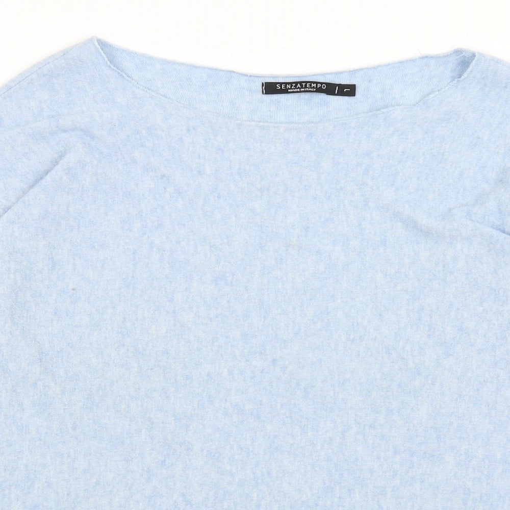 Senza Tempo Womens Blue   Basic T-Shirt Size L
