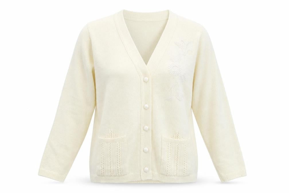 Florida Womens Ivory   Cardigan Jumper Size S