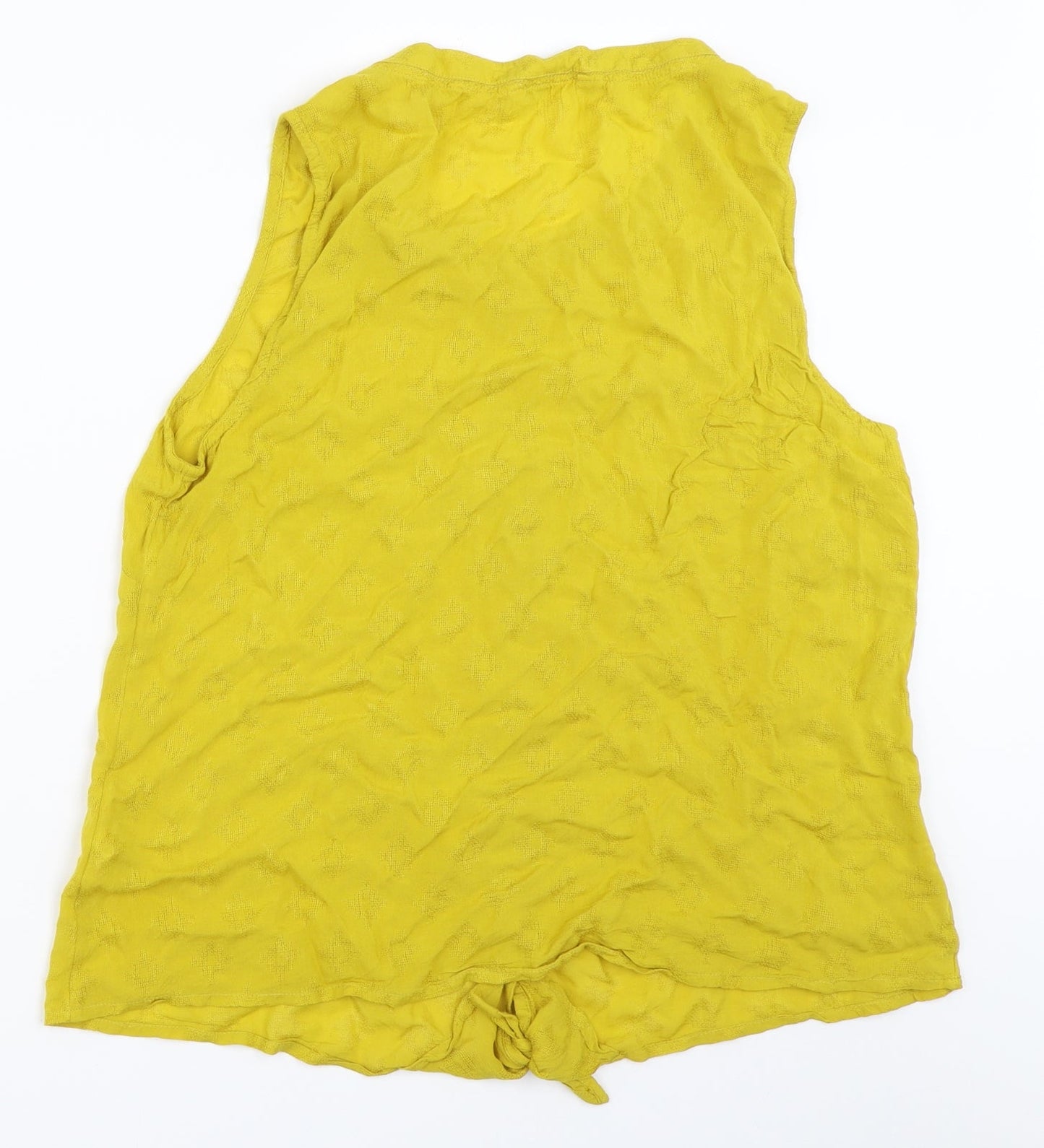 TU Womens Yellow   Basic Button-Up Size 16