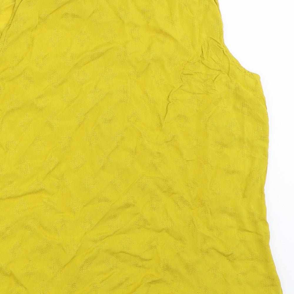 TU Womens Yellow   Basic Button-Up Size 16