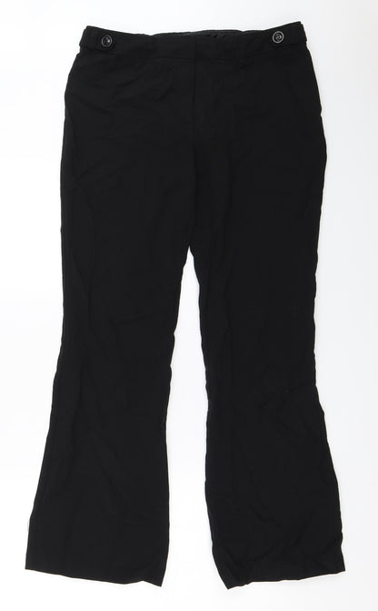 Dunnes Womens Black   Trousers  Size 10 L30 in