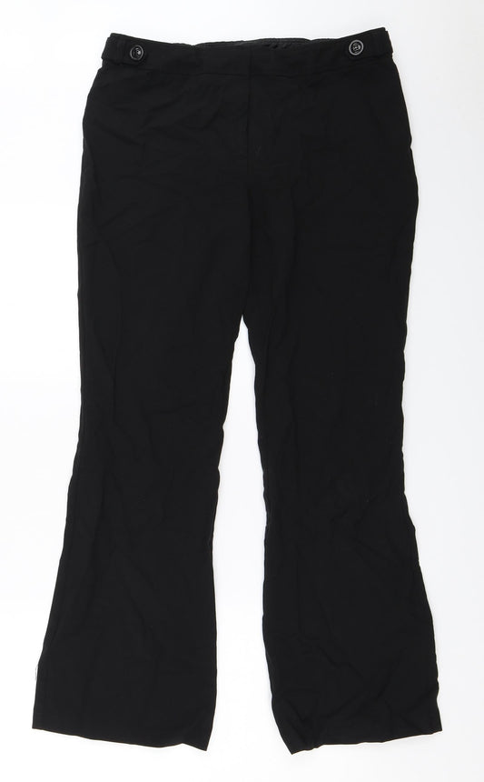 Dunnes Stores Womens Black   Trousers  Size 10 L30 in