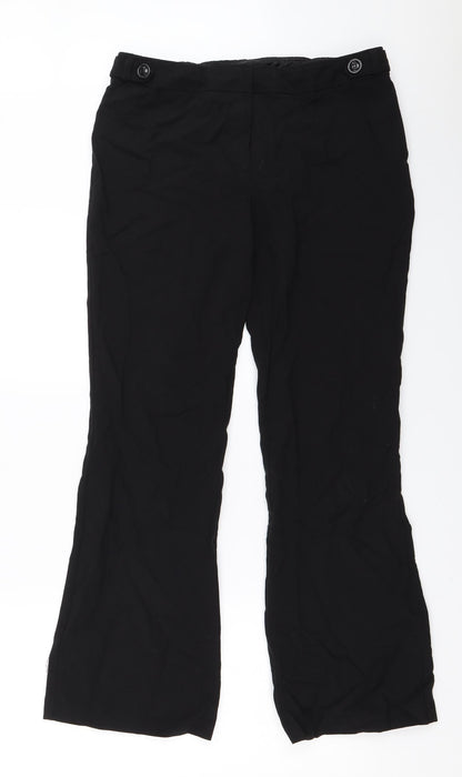 Dunnes Womens Black   Trousers  Size 10 L30 in
