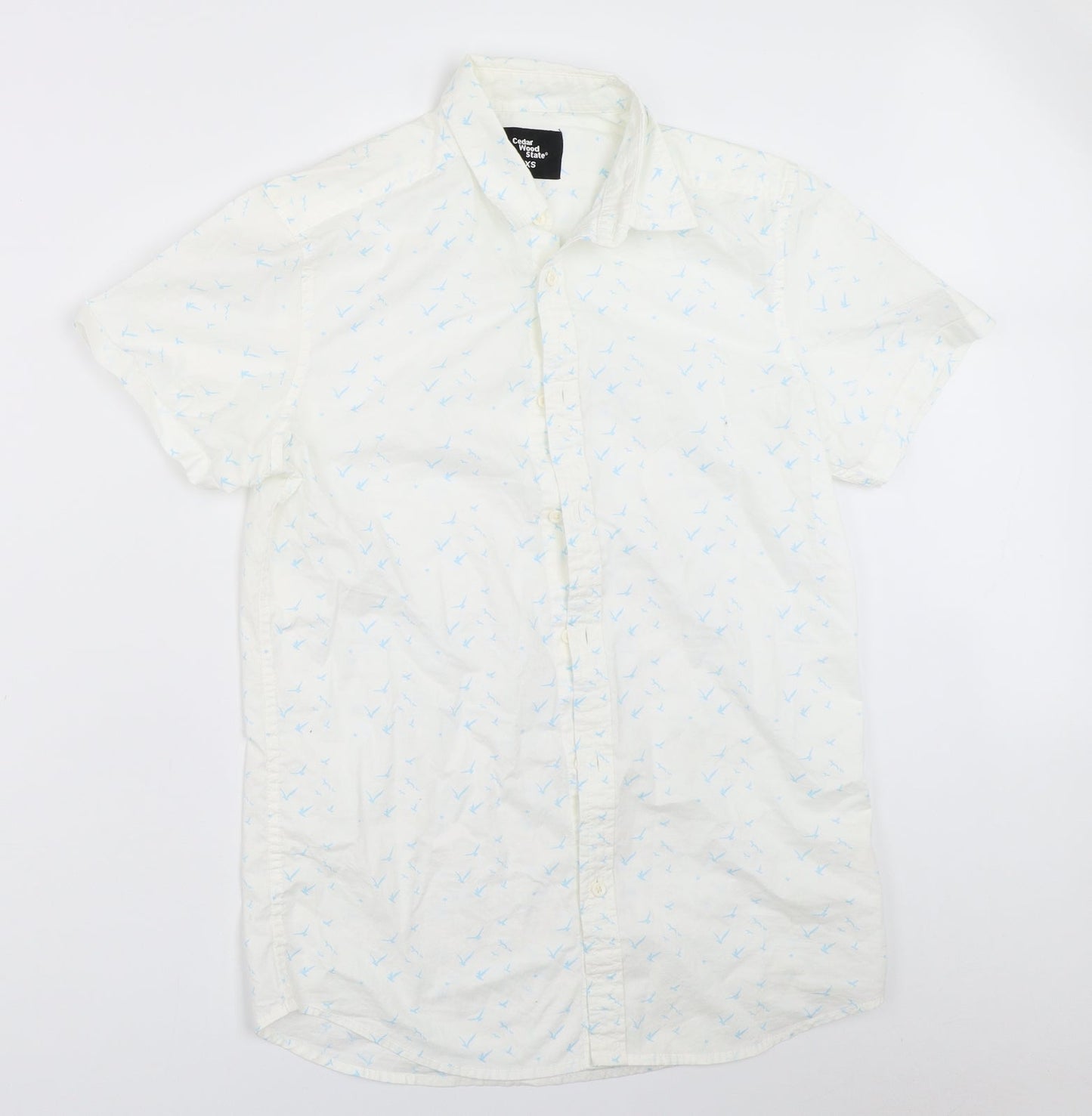 Cedar Wood State Mens White    Button-Up Size XS