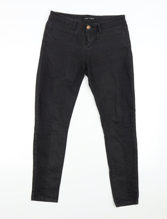 Love Label Womens Black   Skinny Jeans Size 12 L28 in