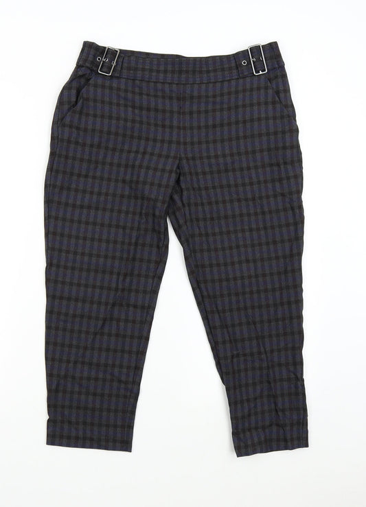 Dorothy Perkins Womens Multicoloured Check  Capri Trousers Size 10 L22 in