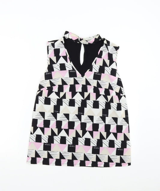 Matalan Womens Multicoloured Geometric  Basic Blouse Size 12