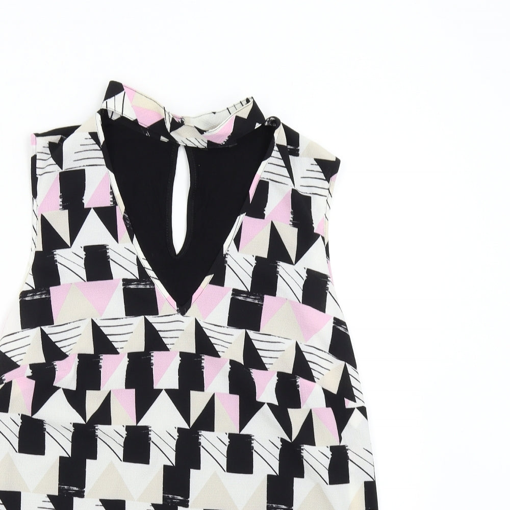 Matalan Womens Multicoloured Geometric  Basic Blouse Size 12