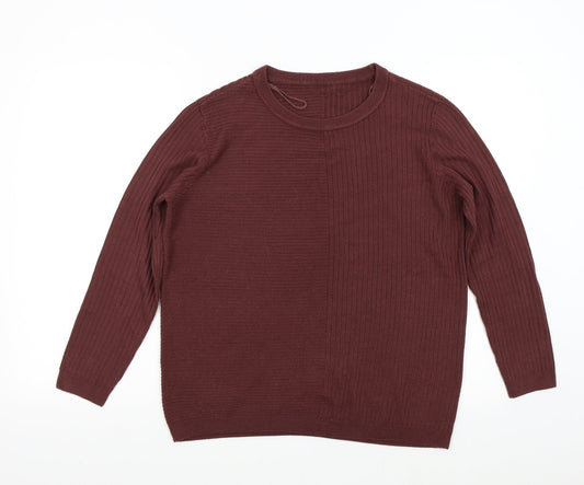 Jacgueline de Yong Mens Red  Knit Pullover Jumper Size M