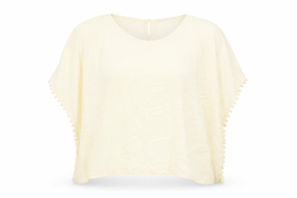 Anany Womens Beige   Basic Blouse Size M