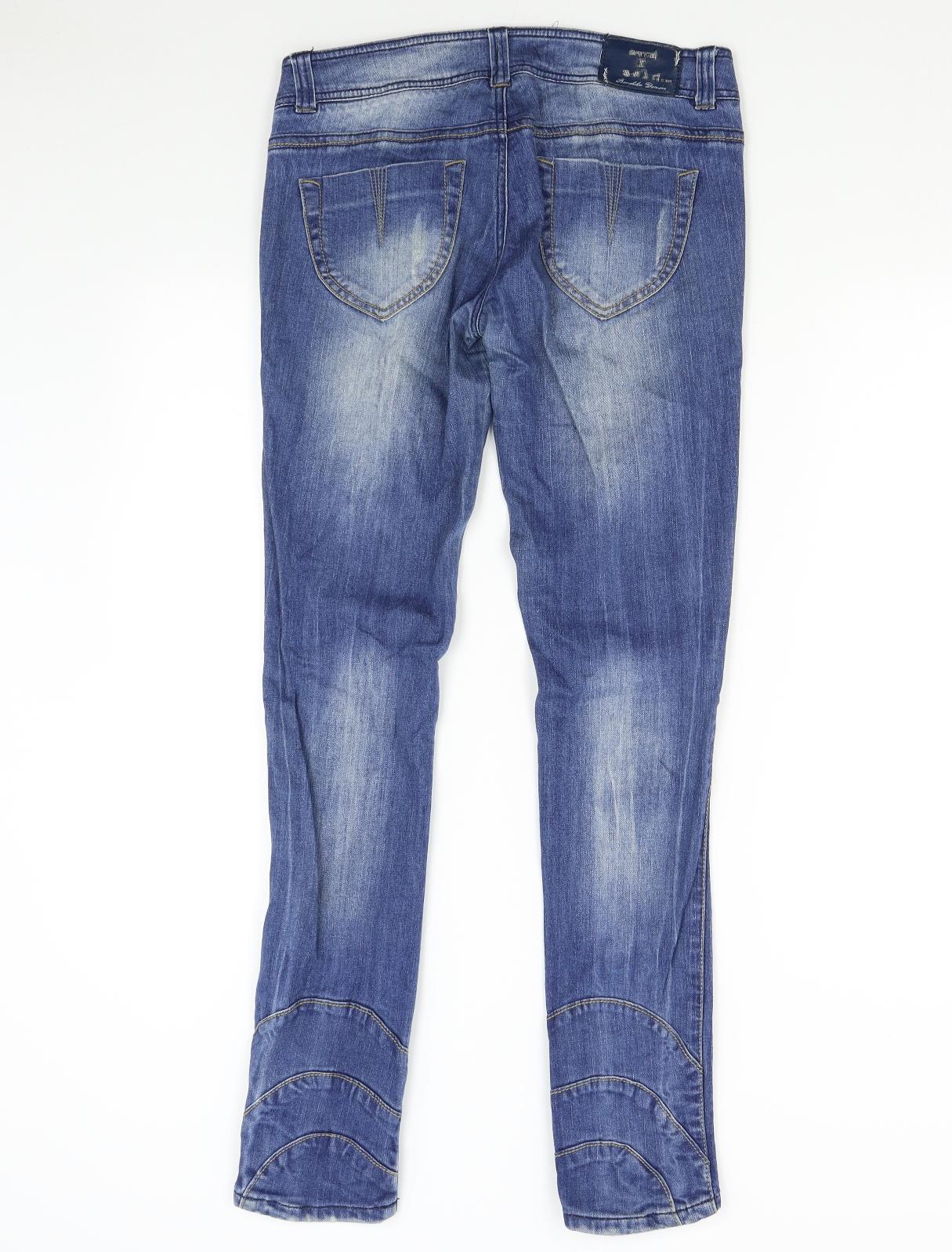Bershka Womens Blue  Denim Skinny Jeans Size 38 L31 in