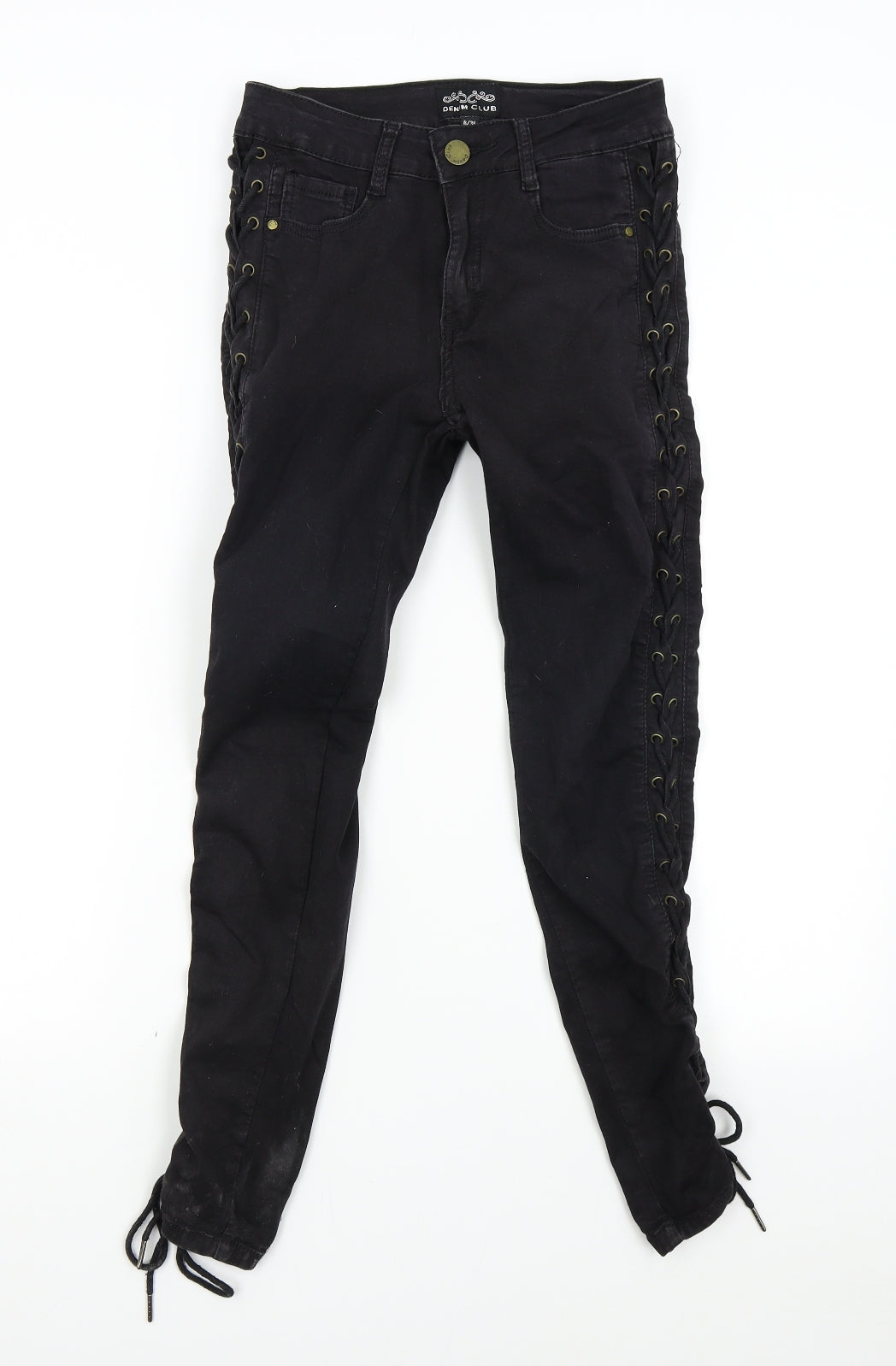 Denim Club Womens Black  Denim Skinny Jeans Size 8 L27 in