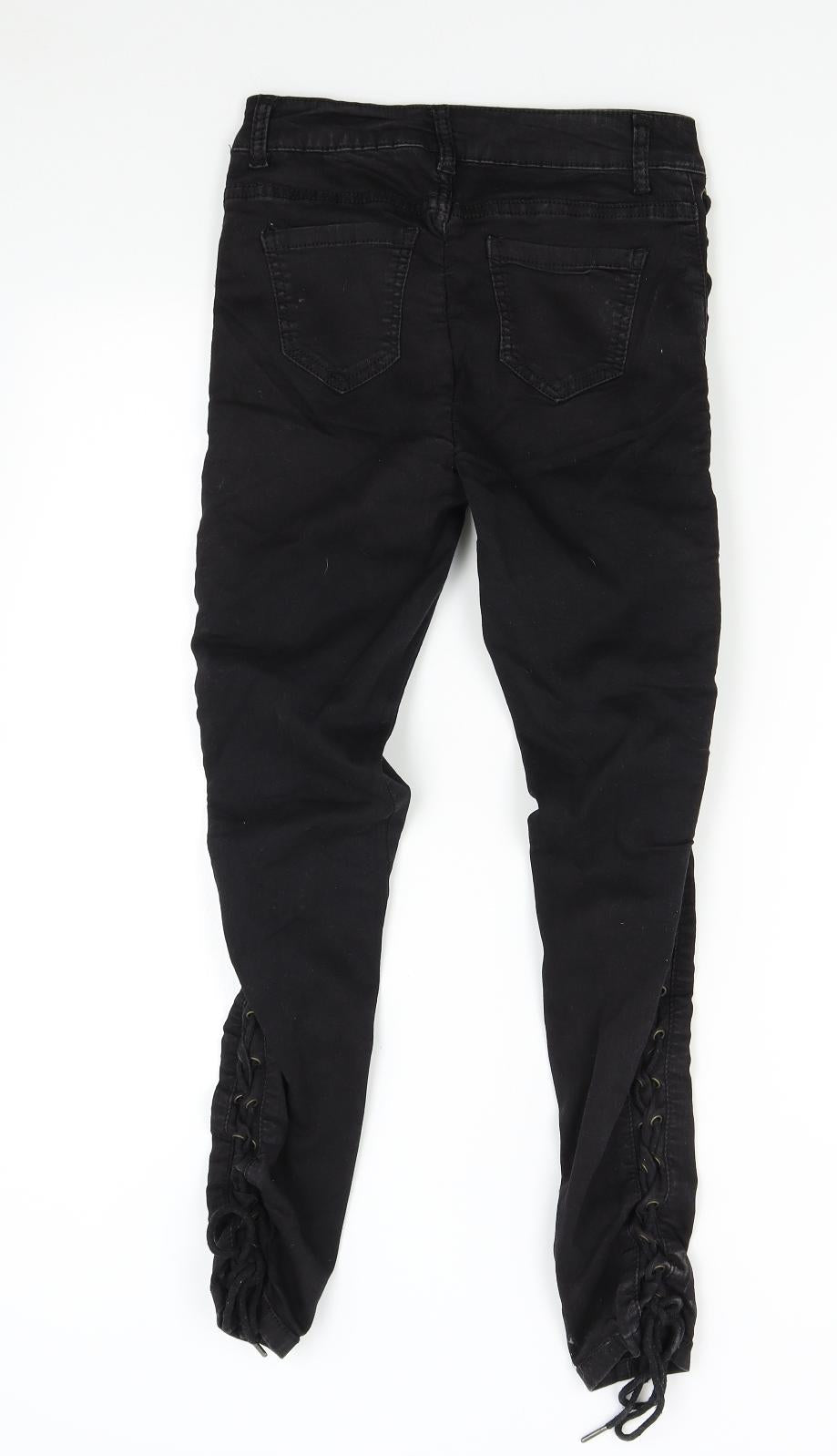 Denim Club Womens Black  Denim Skinny Jeans Size 8 L27 in