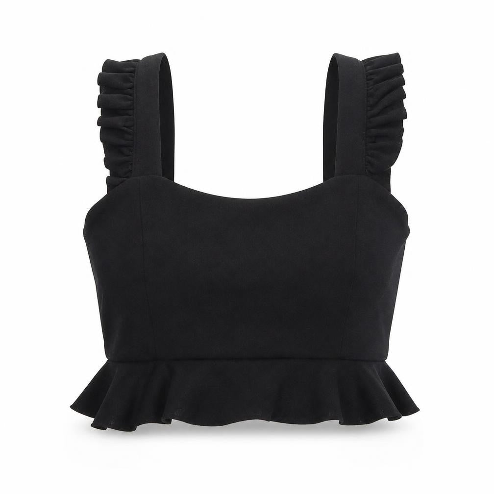 Vera & Lucy Womens Black   Cropped Tank Size M