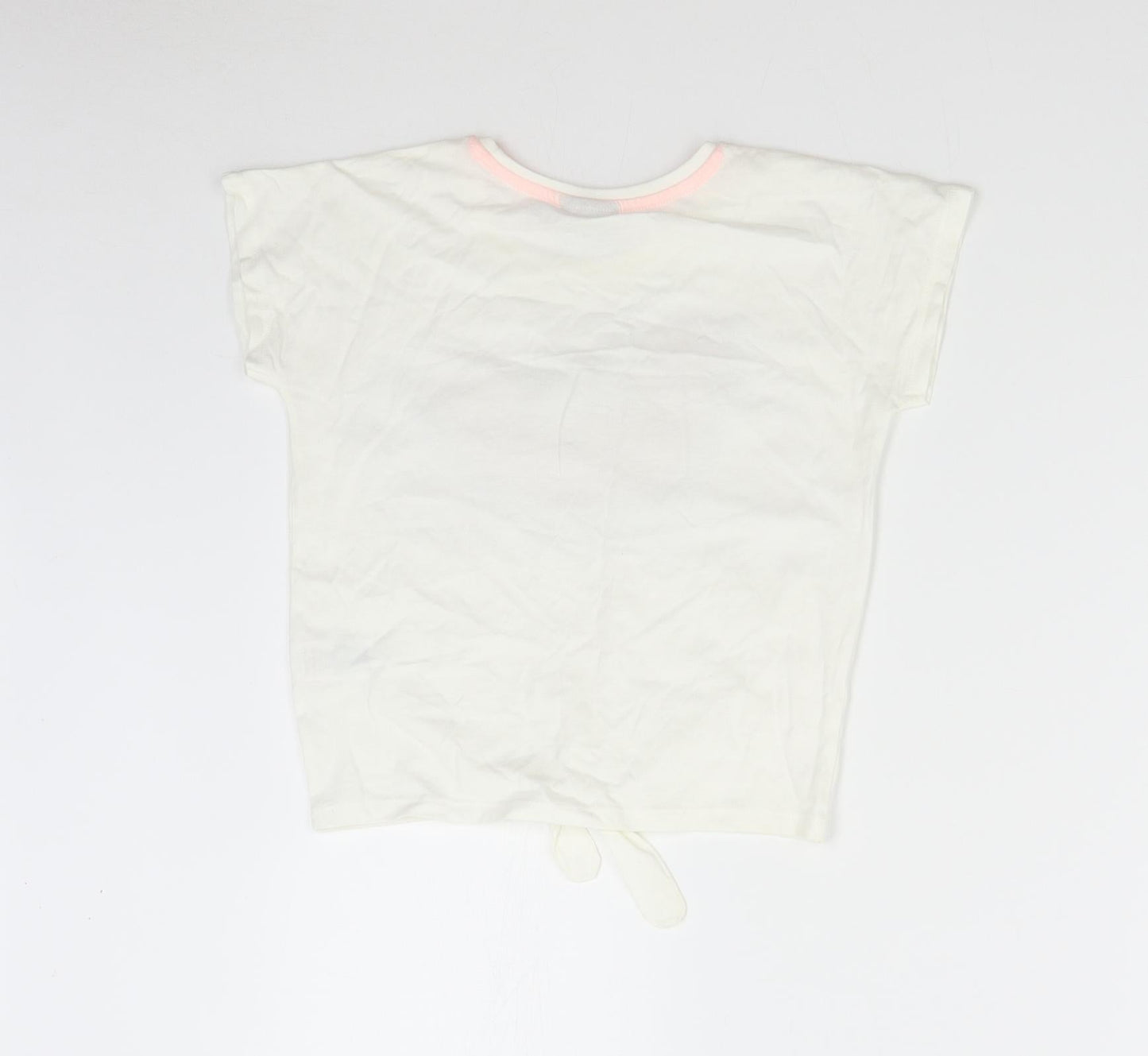 Matalan Girls White   Basic T-Shirt Size 9 Years