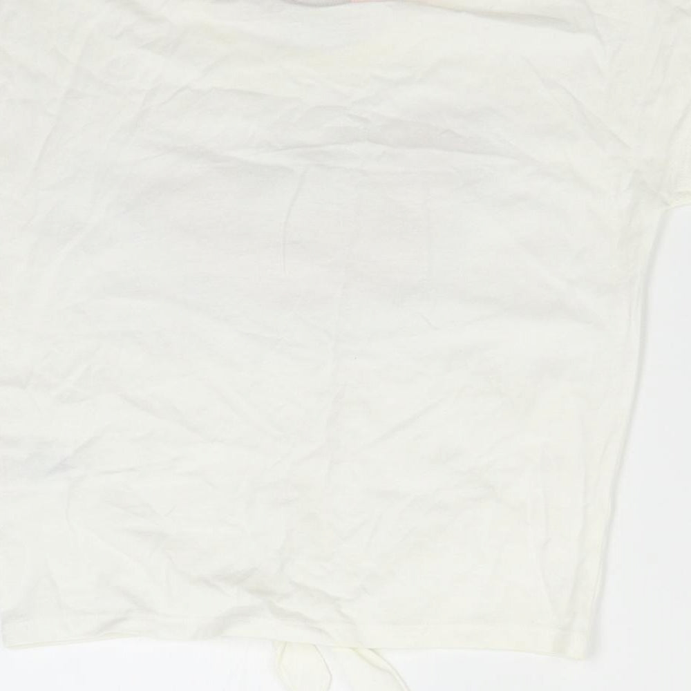 Matalan Girls White   Basic T-Shirt Size 9 Years