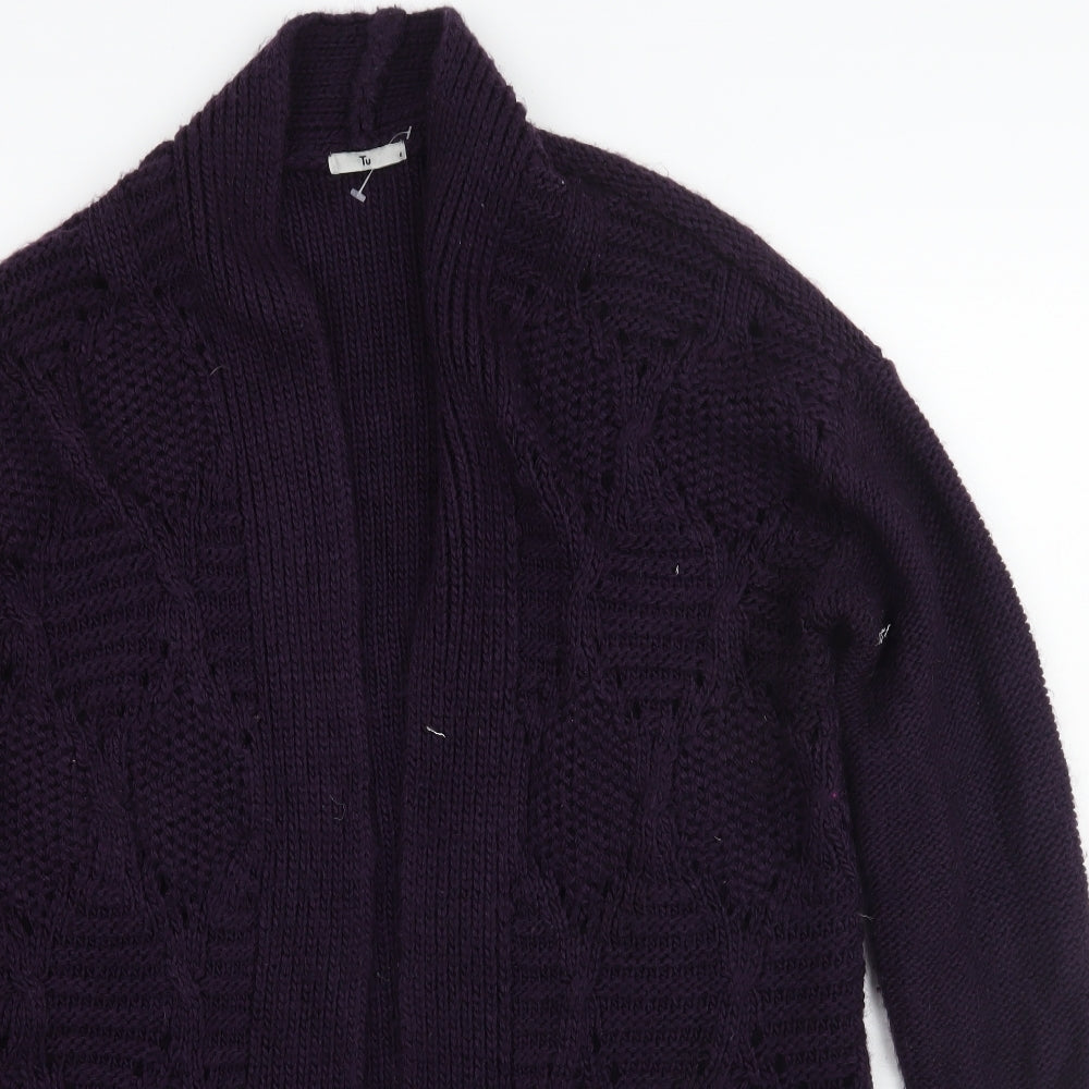 TU Womens Purple   Cardigan Jumper Size 8