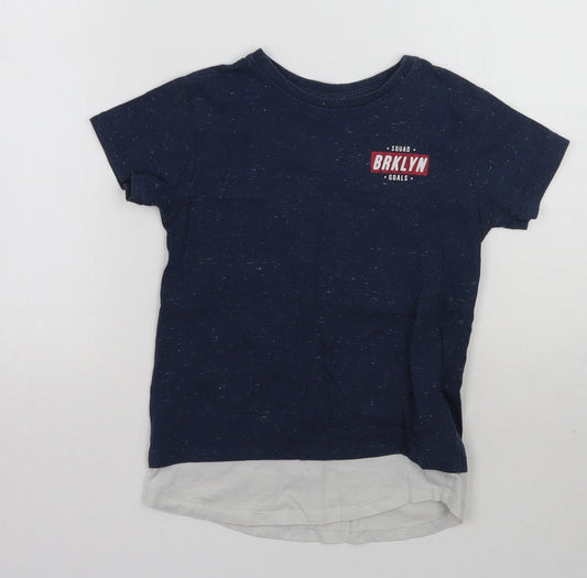 Primark Boys Blue   Basic T-Shirt Size 5-6 Years