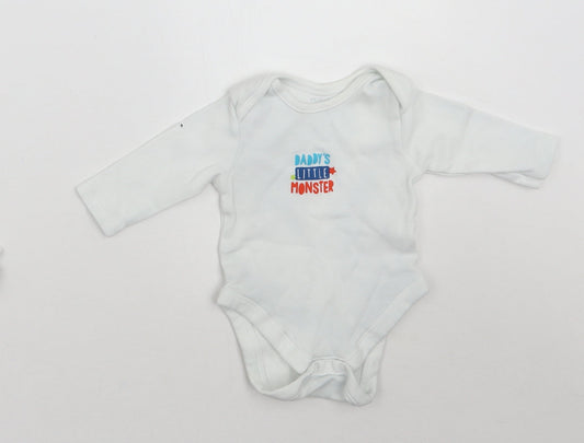 Primark Baby White   Babygrow One-Piece Size 0-3 Months