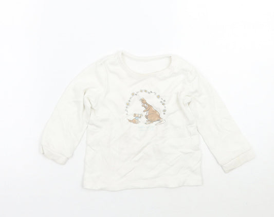George Baby Ivory   Basic T-Shirt Size 12-18 Months  - Winnie the pooh