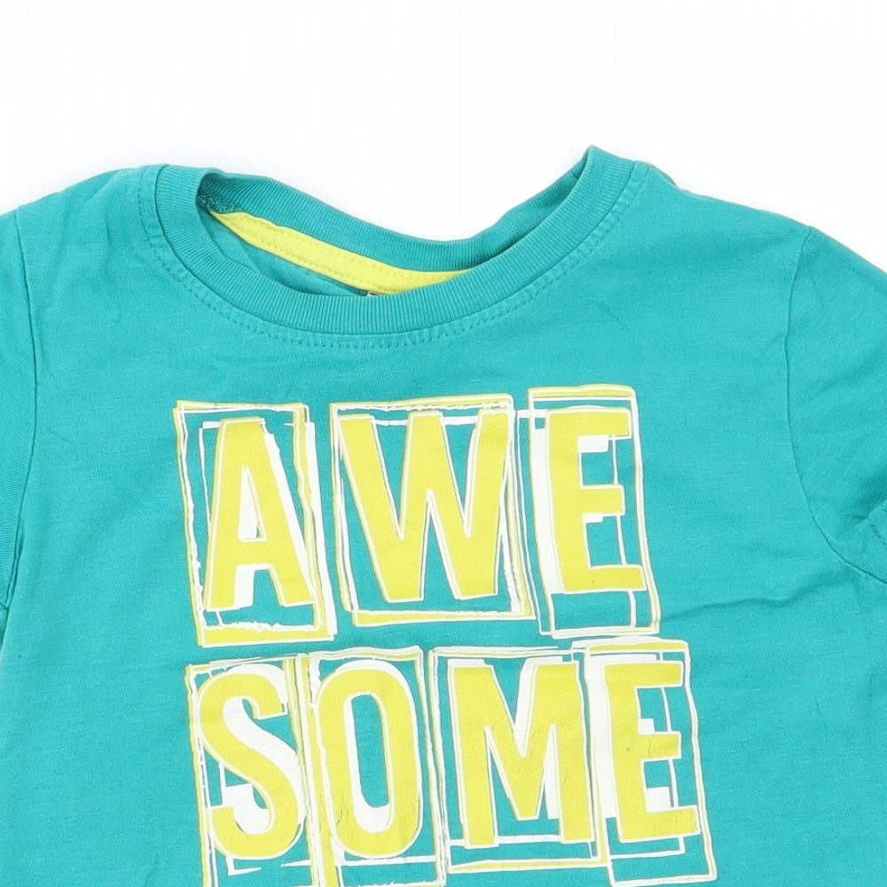 Lee Cooper Boys Green   Basic T-Shirt Size 2-3 Years  - Awesome