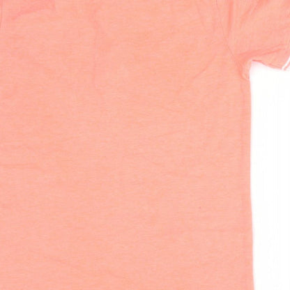 Preloved George Girls Orange   Basic Polo Size 10-11 Years  - Palm Tree Logo - Label