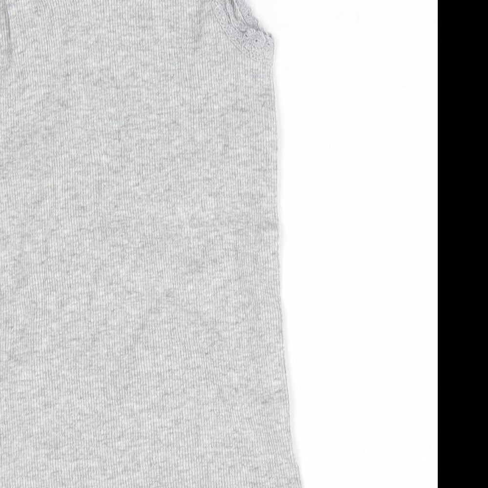 I Love Girlswear Girls Grey   Basic Tank Size 3 Years  - lace trim