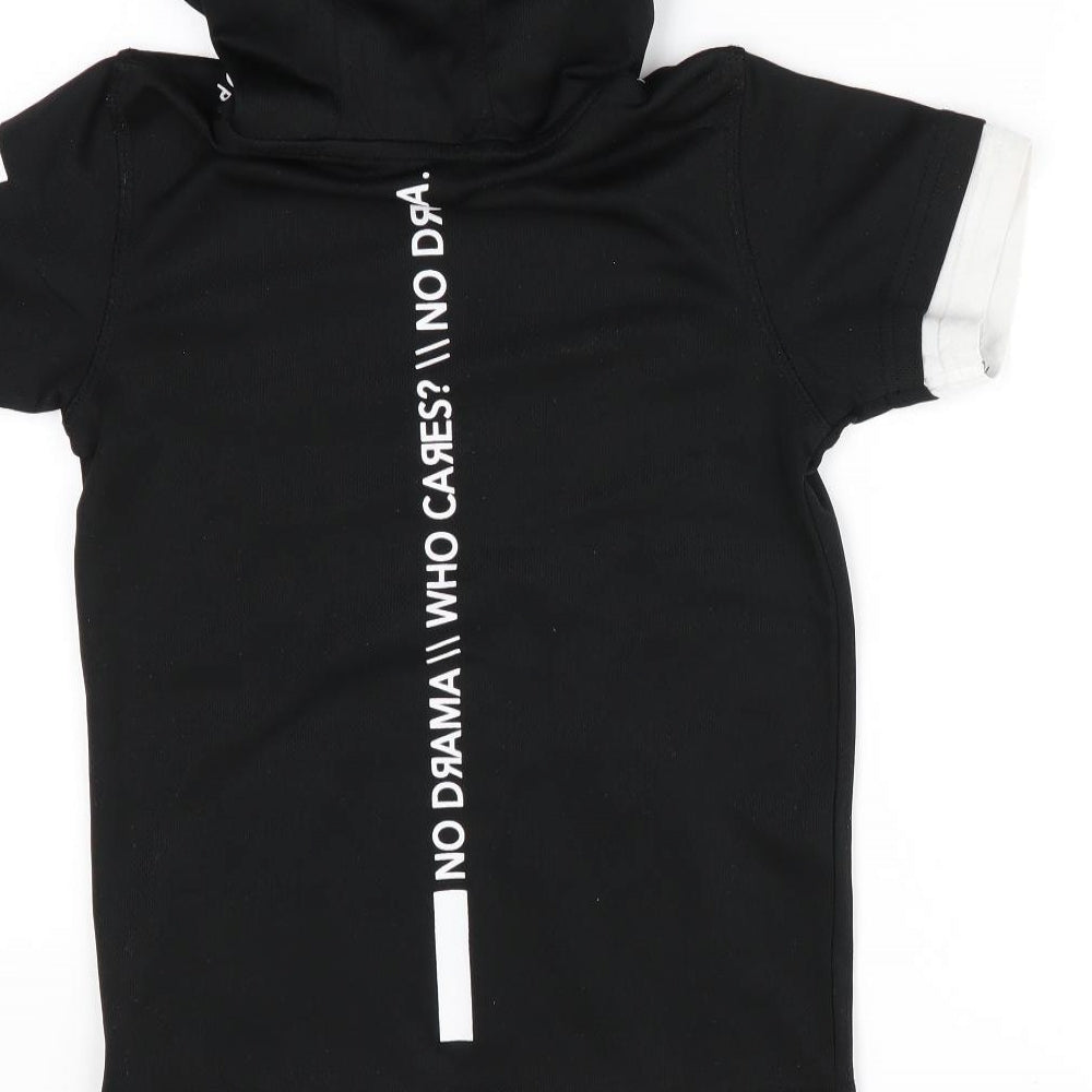 George Boys Black   Jersey T-Shirt Size 5-6 Years  - Who Cares