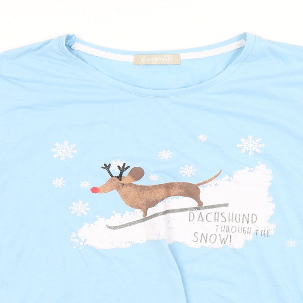 LOUNGABLE Womens Blue   Basic T-Shirt Size M