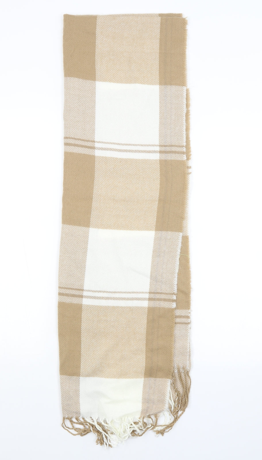 Preworn Unisex Brown Check   Scarf