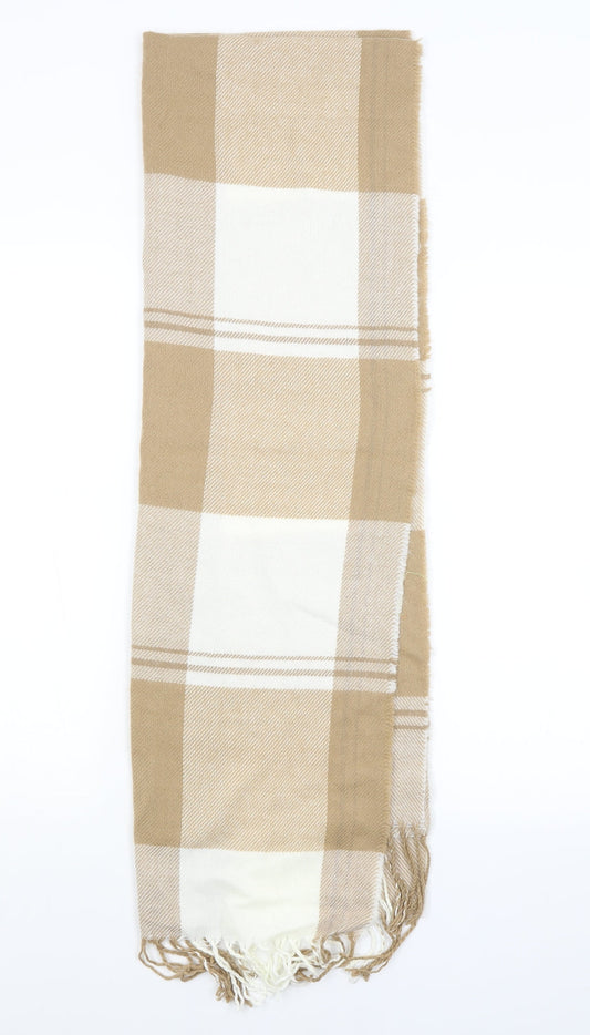 Preworn Unisex Brown Check   Scarf