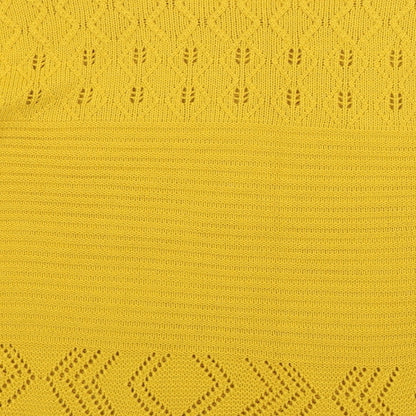 Pulse Womens Yellow Argyle/Diamond  Pullover Jumper Size M