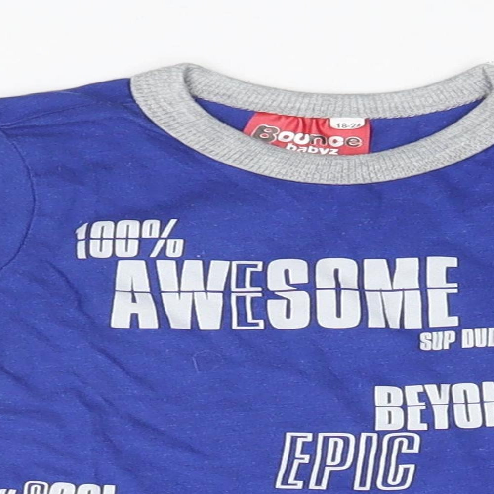Bounce Girls Blue   Basic T-Shirt Size 18-24 Months